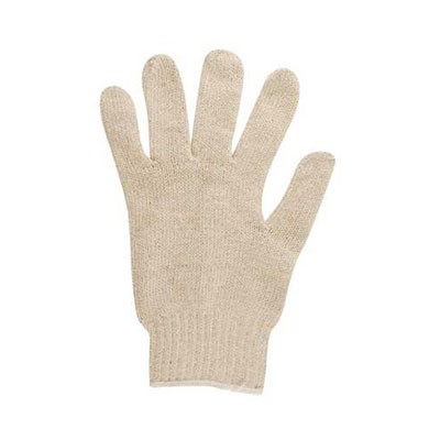 Multiknit Heavy-Duty Cotton/Poly Gloves, Size 9 (Large), Off White