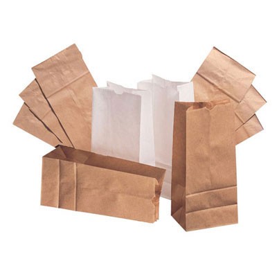 25# Paper Bag, 40-Pound Basis Weight, Brown Kraft, 8-1/4x15-7/8, 500-Bundle