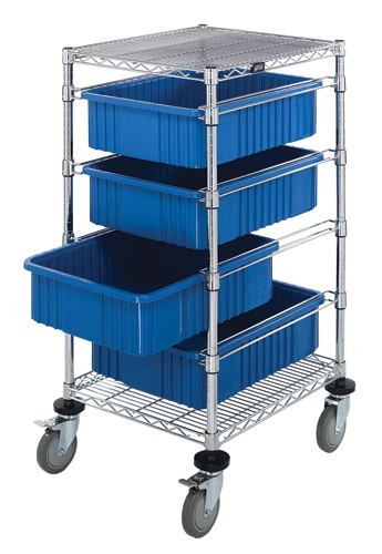 Quantum bin carts 21" x 24" x 45" Blue