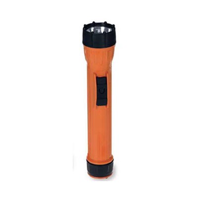 WorkSafe I Model 2224 Waterproof Flashlight, On/Off/Flash, 3D, Orange/Black