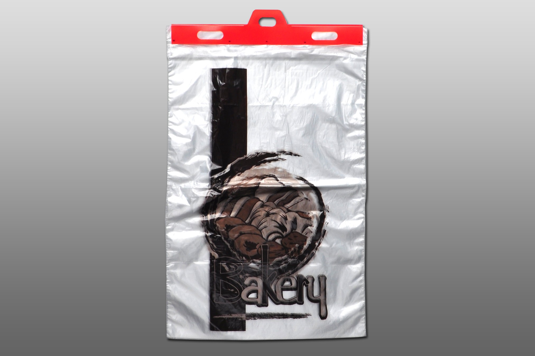 Bag Poly Gusset 12x0x17 0.6Mil HD Bakery on Header Pack w/Print 2000/CS
