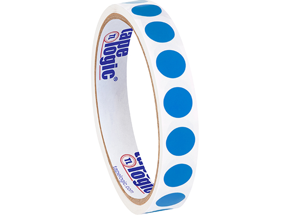 Label 1/2" Light Blue Inventory Circle" 500/RL