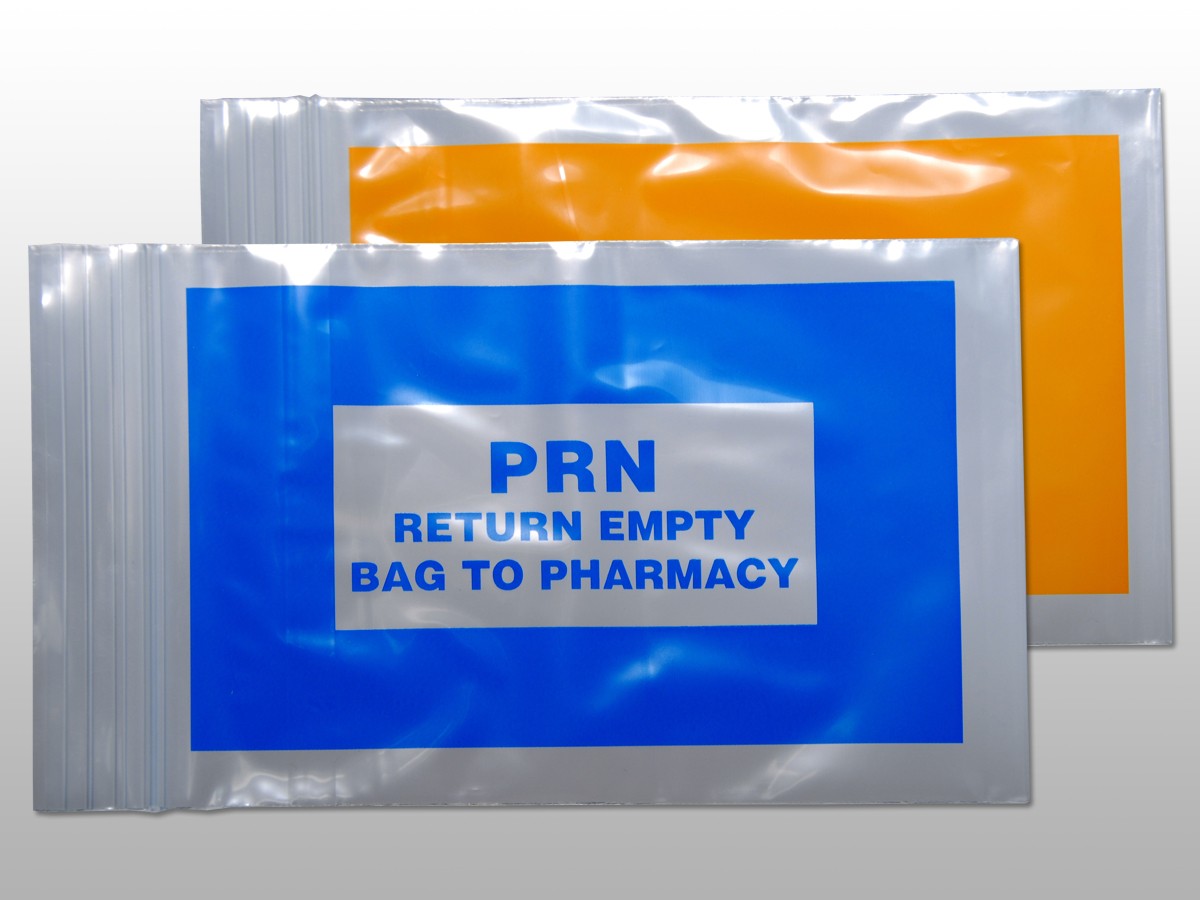 Bag Poly 2x3 2Mil Ziplock w/Print Blue PRN 1000/CS