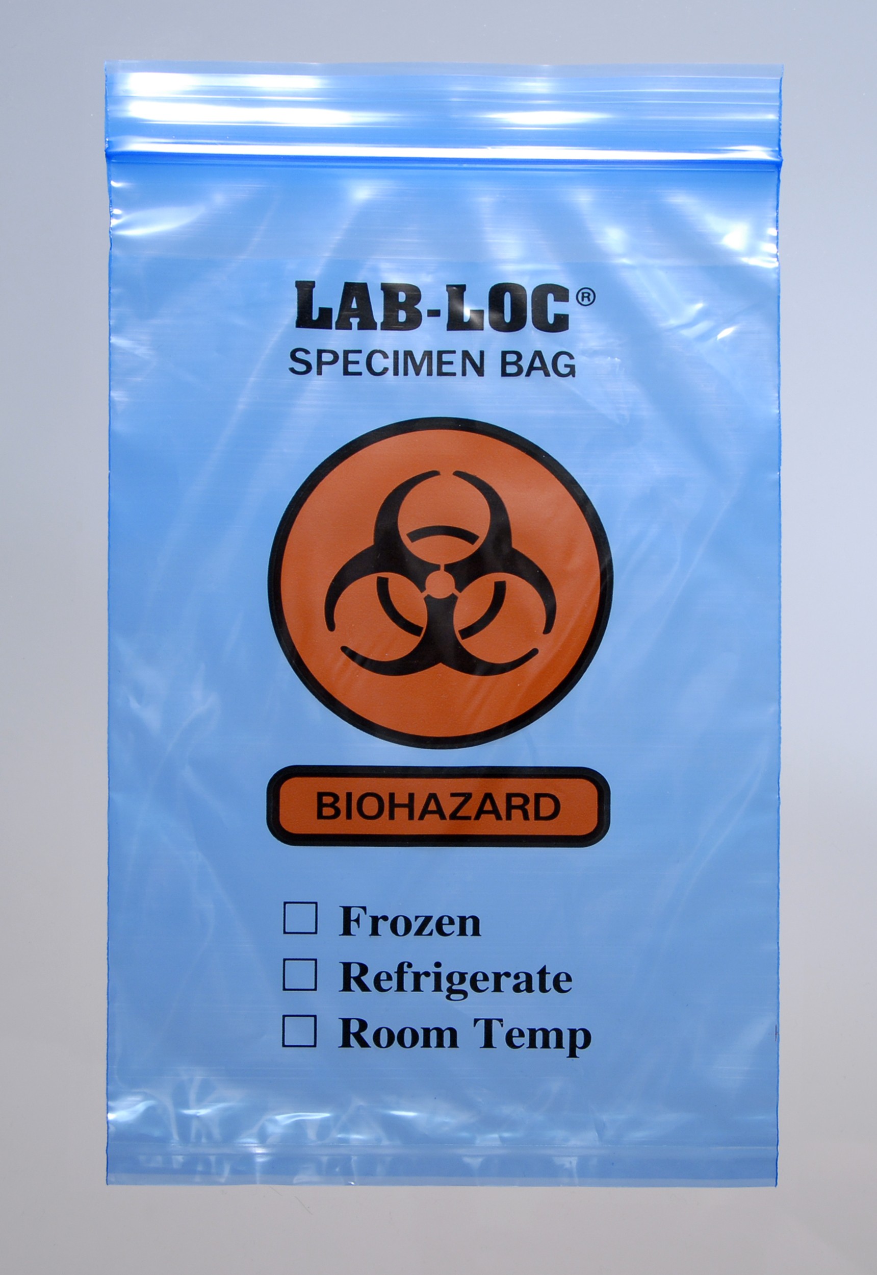 Bag Poly 6x9 2Mil Ziplock w/Print Blue-Tint (Biohazard) 1000/CS