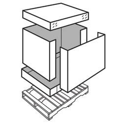 W/Pallet 58x41x45 425#DW ID= 55.375x35.5x39.25 13/PLT