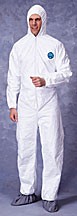 Coveralls, Tyvek, with Hood & Boot, Case of 25