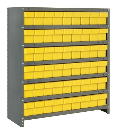 Euro Drawer Shelving Closed Unit - Complete Package 18" x 36" x 39" Yellow