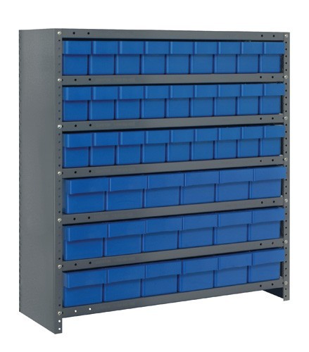 Euro Drawer Shelving Closed Unit - Complete Package 18" x 36" x 39" Blue