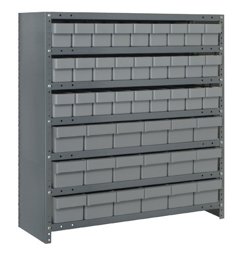 Euro Drawer Shelving Closed Unit - Complete Package 18" x 36" x 39" Gray