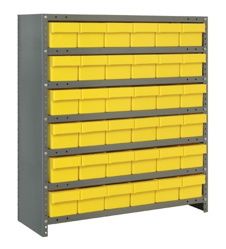 Euro Drawer Closed Shelving System 24" x 36" x 39" Yellow