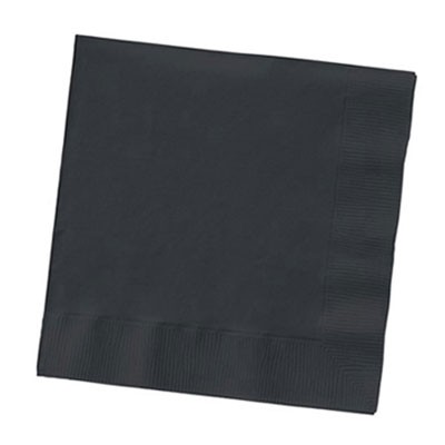 Beverage Napkins, 2-Ply, 9 7/8x9 7/8, Black