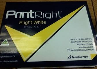 Paper Copy 8.5x11 20# White 96 Brightness 500/RM 10/CS 40/PLT