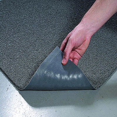 Spaghetti Vinyl-Loop Floor Mat, Vinyl, 48x72, Gray