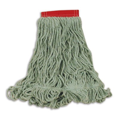 Super Stitch Blend Mop Heads, Cotton/Synthetic, Green, Large