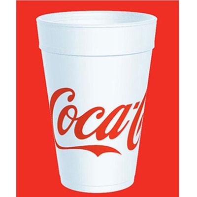 Coca-Cola Foam Cups, Foam, Red/White, 32 oz