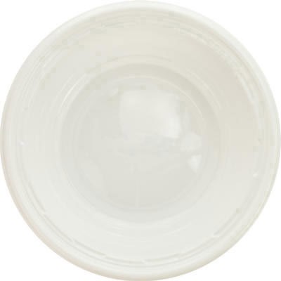 Plastic Bowls, 5-6 Ounces, White, Round, 125/Pack