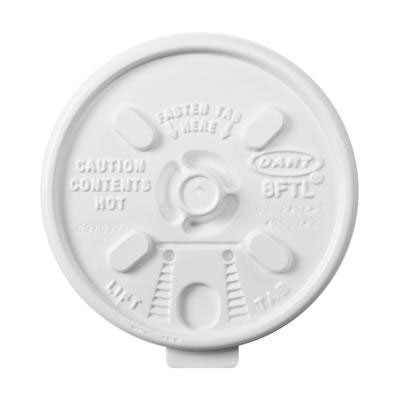 Lift n' Lock Plastic Hot Cup Lids, Fits 6-10oz Cups, White