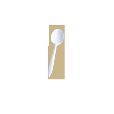 Style Setter Spoons, White, Polypropylene, Mediumweight, 5.6"