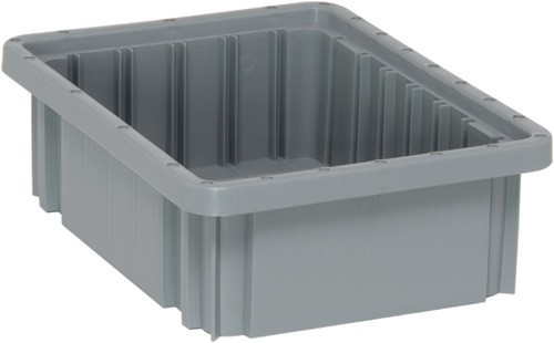 Dividable Grid Container 10-7/8" x 8-1/4" x 3-1/2" Gray