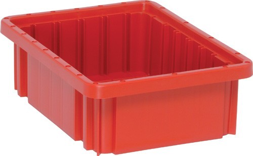 Dividable Grid Container 10-7/8" x 8-1/4" x 3-1/2" Red