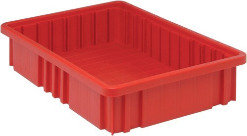 Dividable Grid Container 16-1/2" x 10-7/8" x 3-1/2" Red