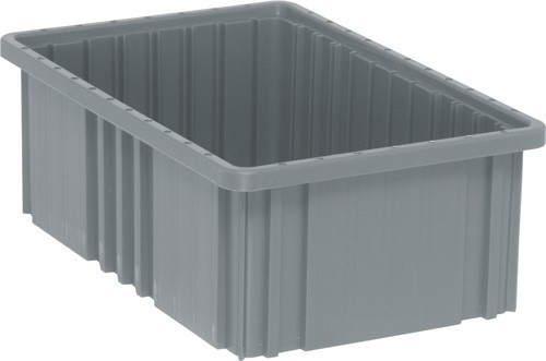 Dividable Grid Containers 16-1/2" x 10-7/8" x 6" Gray
