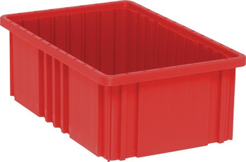 Dividable Grid Containers 16-1/2" x 10-7/8" x 6" Red