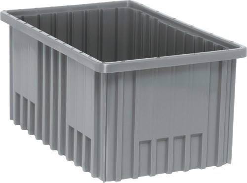 Dividable Grid Container 16-1/2" x 10-7/8" x 8" Gray