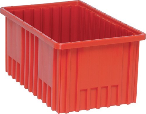 Dividable Grid Container 16-1/2" x 10-7/8" x 8" Red