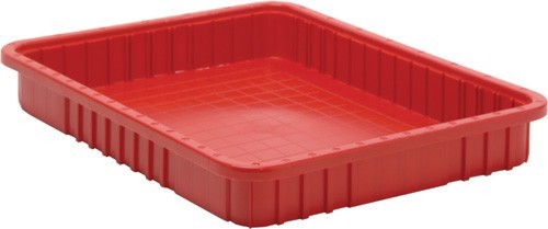 Dividable Grid Container 22-1/2" x 17-1/2" x 3" Red