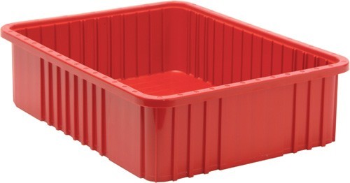 Dividable Grid Container 22-1/2" x 17-1/2" x 6" Red