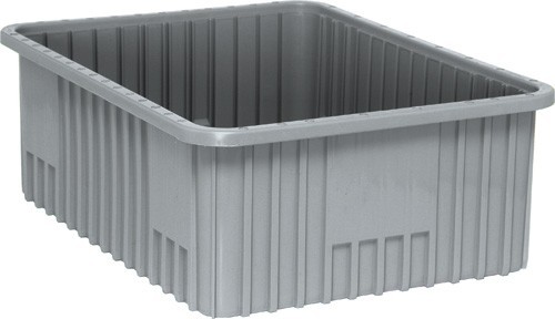 Dividable Grid Container 22-1/2" x 17-1/2" x 8" Gray
