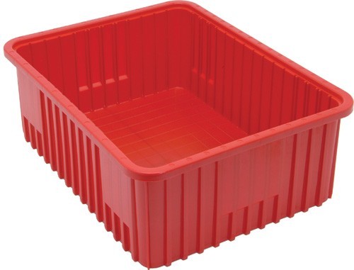 Dividable Grid Container 22-1/2" x 17-1/2" x 8" Red