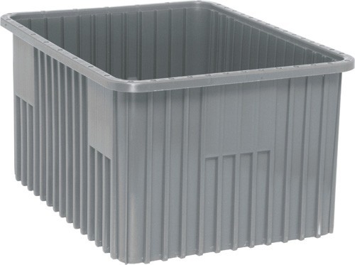 Dividable Grid Container 22-1/2" x 17-1/2" x 12" Gray