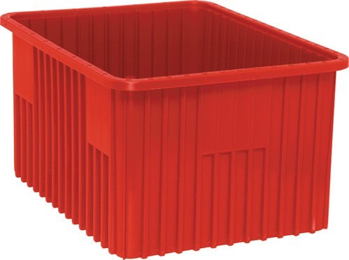 Dividable Grid Container 22-1/2" x 17-1/2" x 12" Red