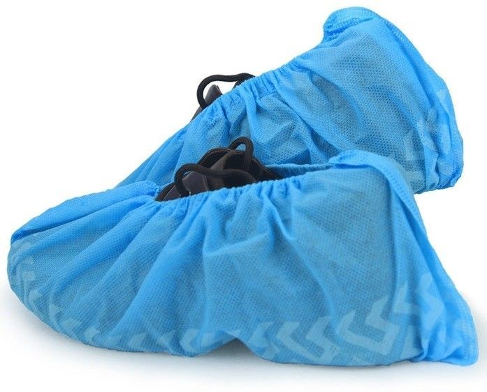 Shoe Cover SBPP Non-Skid w/Adhesive 16" Blue Large 50/BG 6/CS