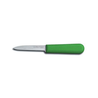 Cook's Parer Knife, 3 1/4 Inches, High-Carbon Steel with Green Handle, 1/Each