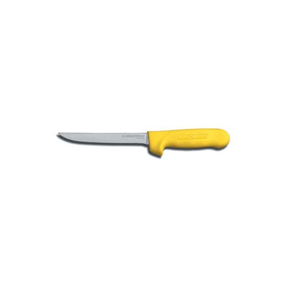 Cook's Boning Knife, 6 in., Narrow, High-Carbon Steel with Yellow Handle