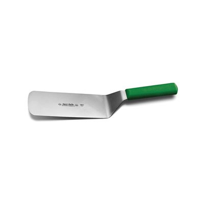 Cake Turner, 8x3 in., Sani-Safe, High-Carbon Steel with Green Handle, 1/Each