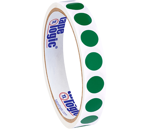 Label 1/2" Dark Green Inventory Circle" 500/RL