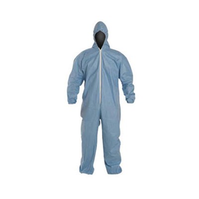Tempro Elastic-Cuff Hooded Coveralls, Blue, 3X-Large