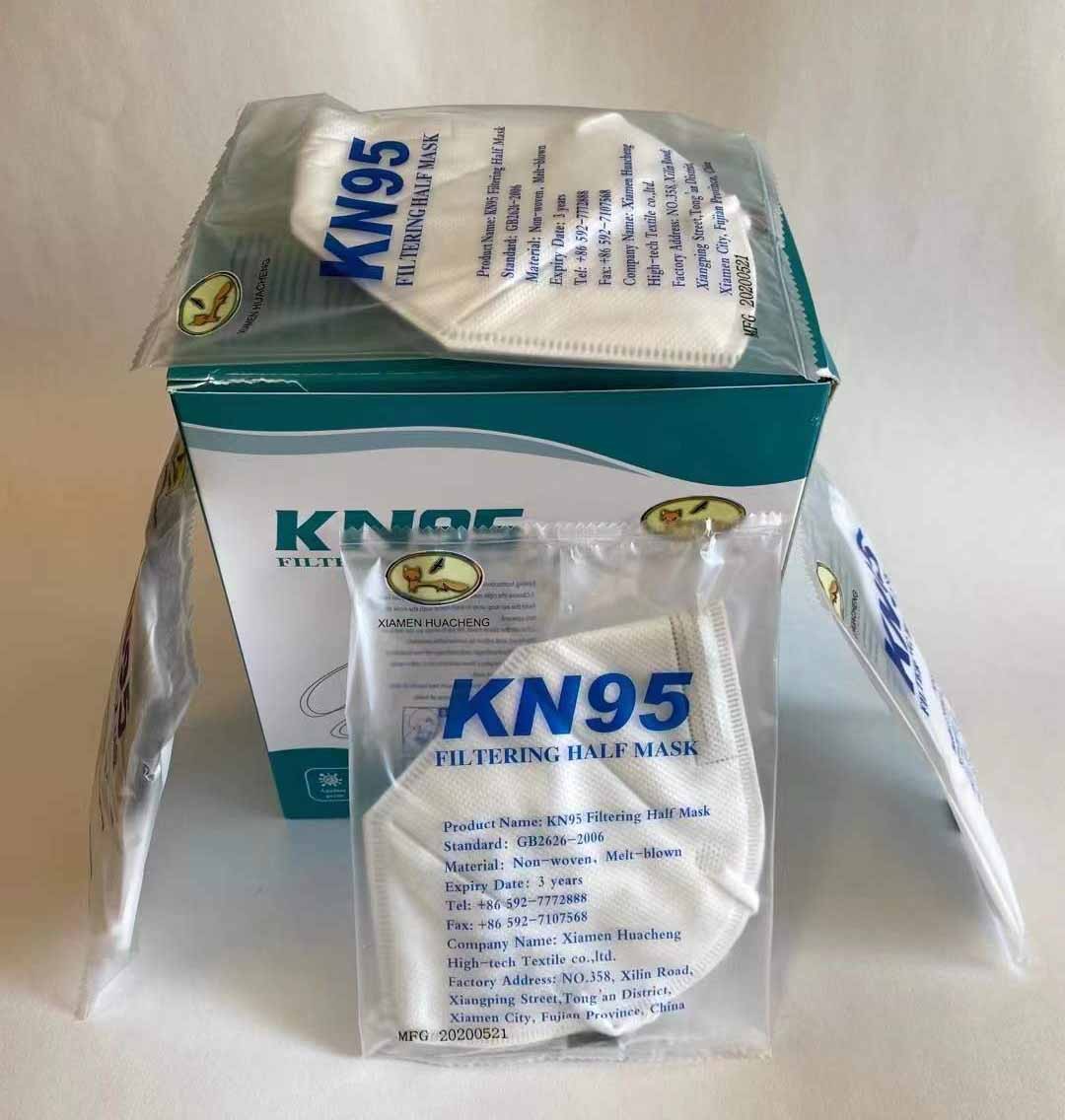 Face Mask KN95 Individually Wrapped 20/BX 50/CS