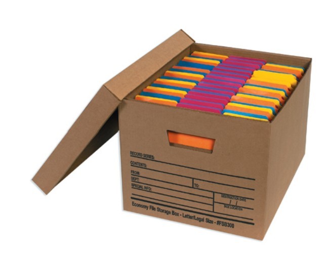 Economy File Storage Box With Lid 15x12x10 Letter/Legal 12/CS