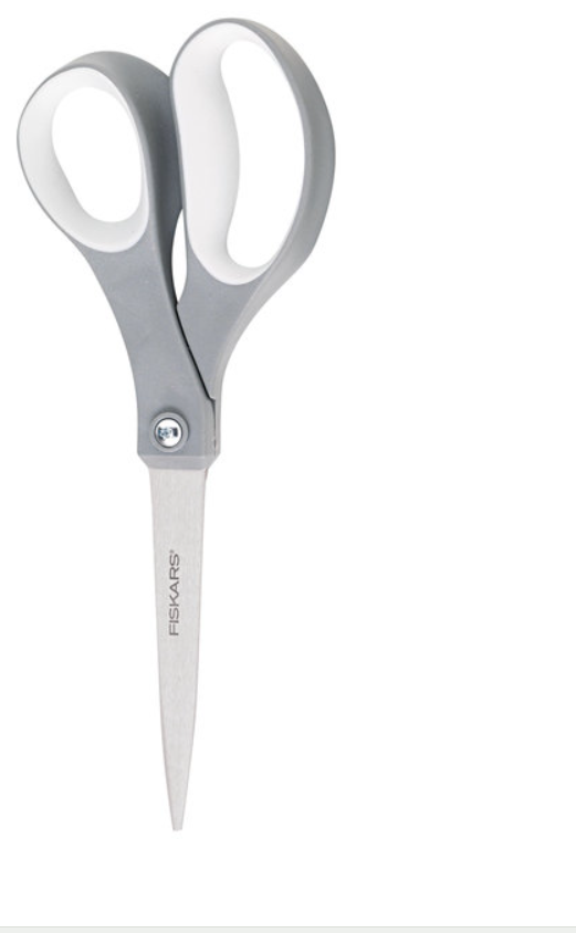 Scissor 8" Contoured Performance Gray Straight Handle