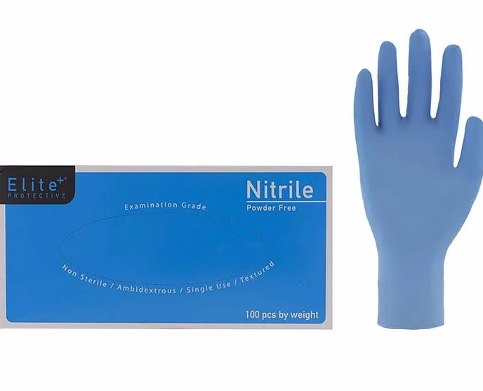 Glove Nitrile 5Mil Exam Grade Elite Brand Blue X-Large 100/BX 10/CS
