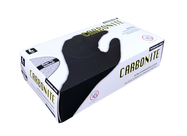 Carbonite Premium Black Nitrile Examination Gloves