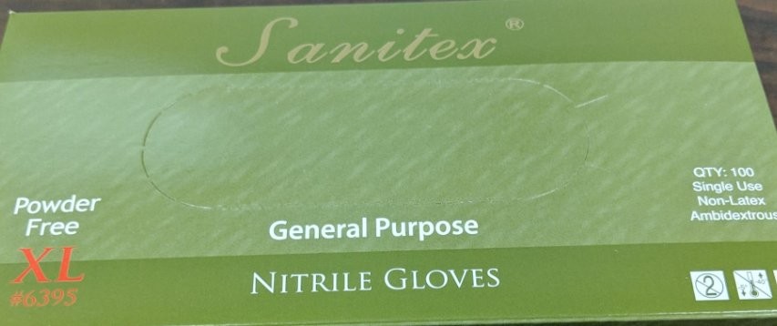 Glove Nitrile 9.5" 4.5Mil General Purpose P/F Blue LRG 100/BX 10/CS