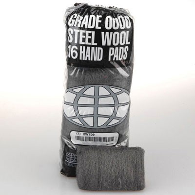 Industrial-Quality Steel Wool Hand Pad, #0 Fine, 16 per Pack