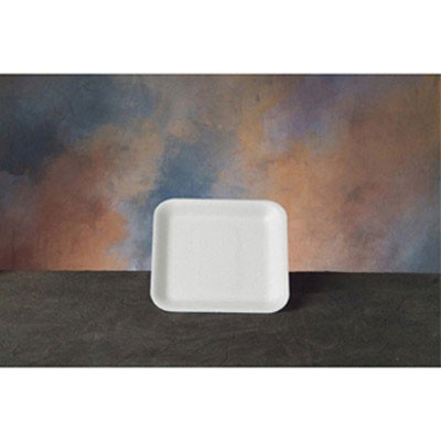 Supermarket Tray, Foam, White, 5-1/4x5-1/4, 125/Bag