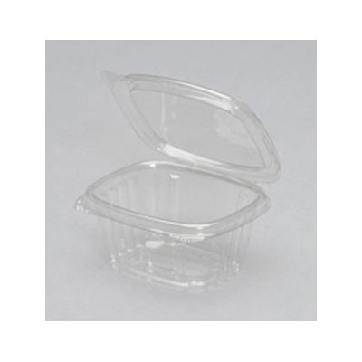 Plastic Hinged-Lid Deli Containers, Clear, 6oz, 4.25w x 3.63d x 1.88h, 100/Pack